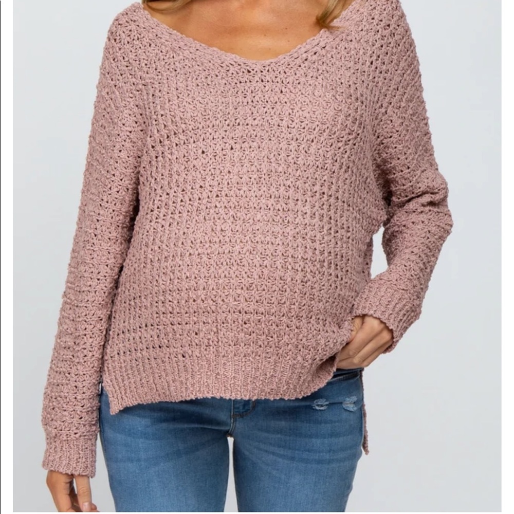 Maternity knit sweater in cafe color size S/M